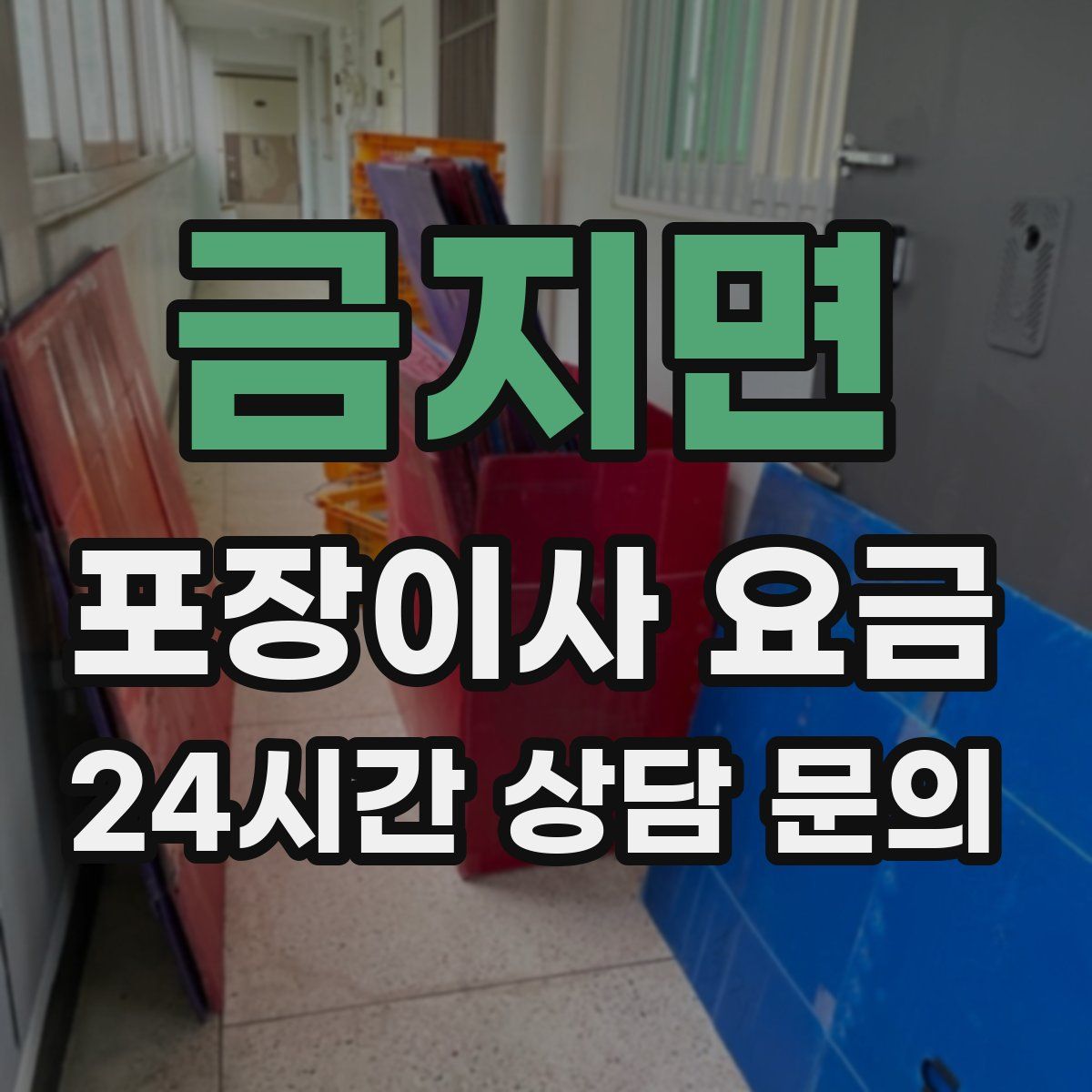 금지면 포장이사 요금