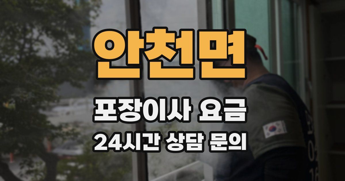 안천면 포장이사 요금