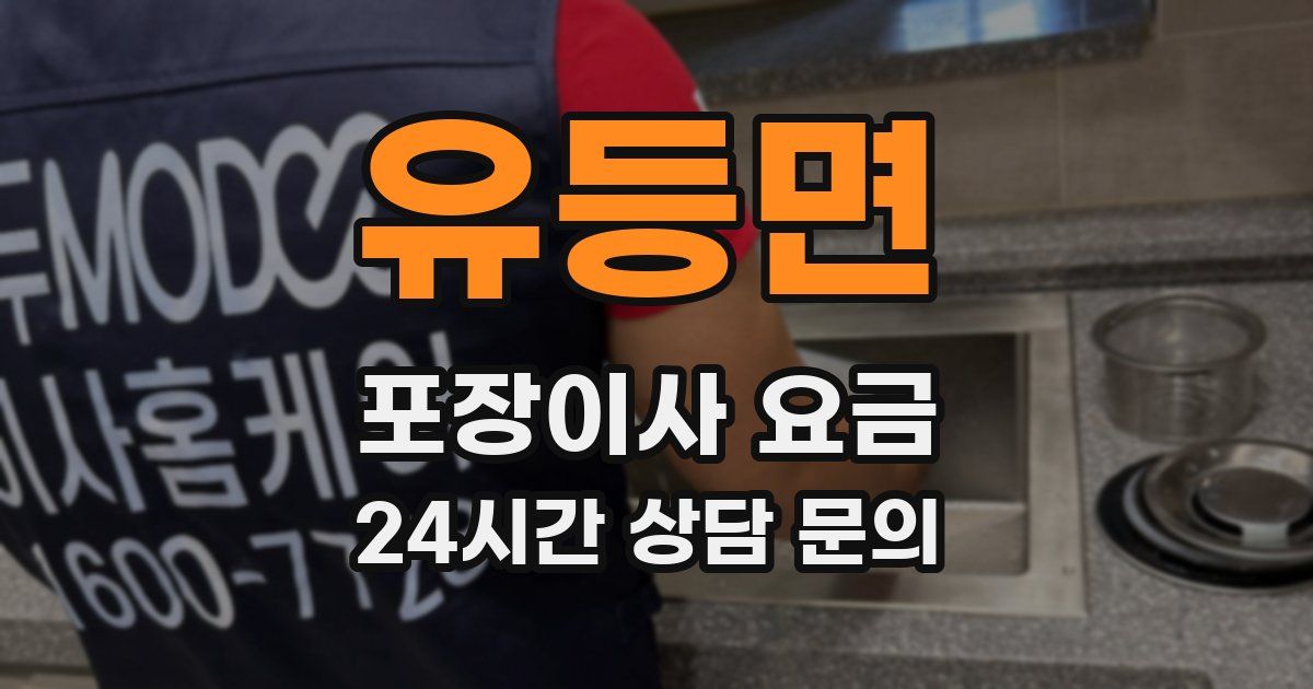 유등면 포장이사 요금