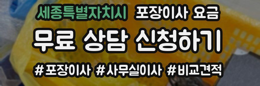 세종특별자치시 포장이사 요금