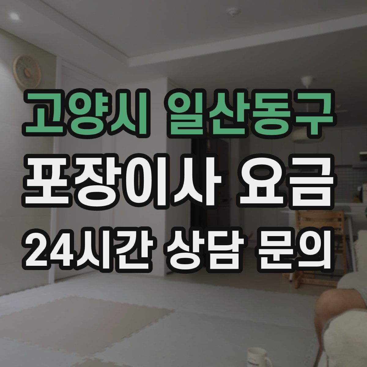 고양시 일산동구 포장이사 요금