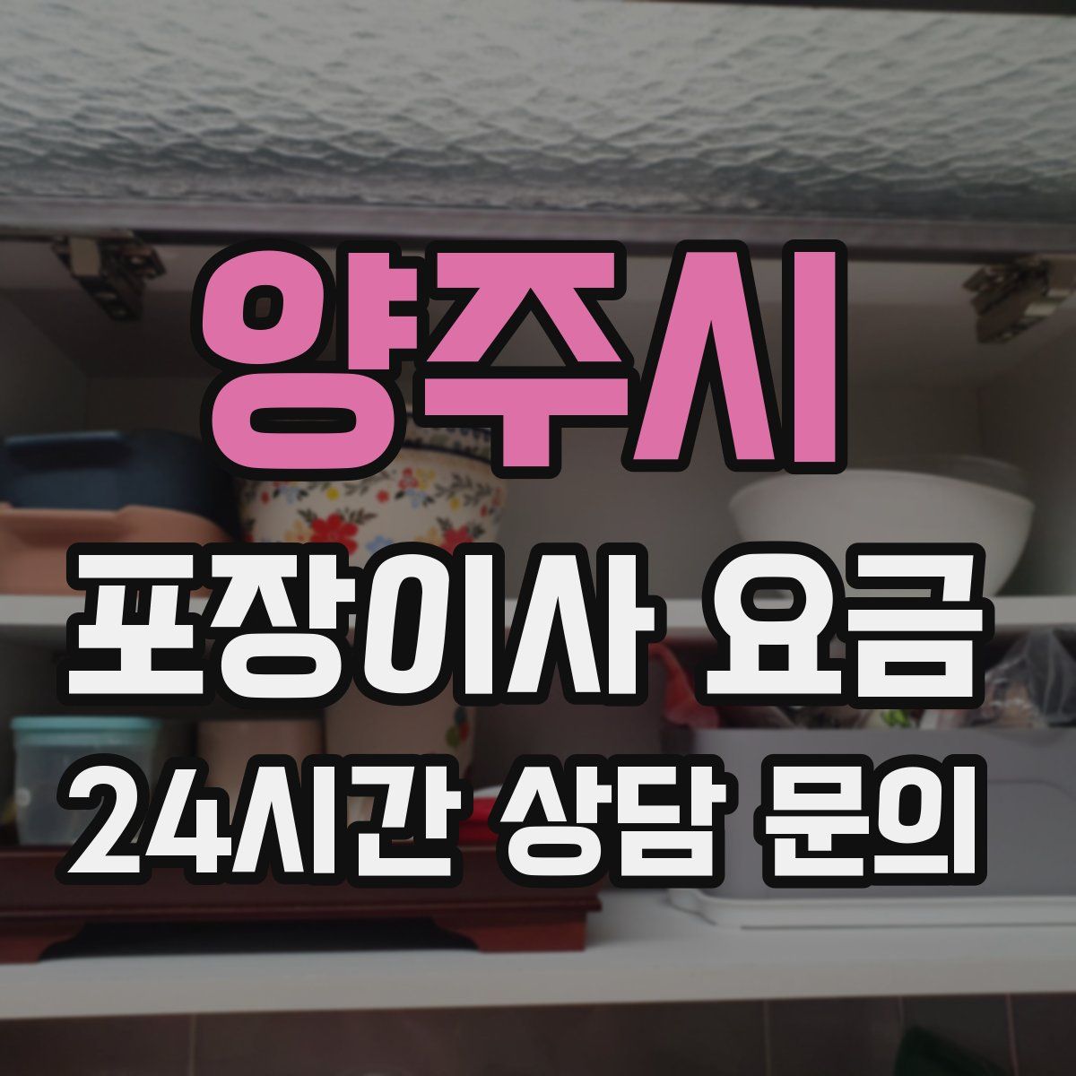 양주시 포장이사 요금