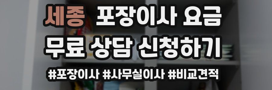 세종 포장이사 요금