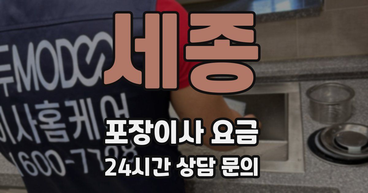 세종 포장이사 요금