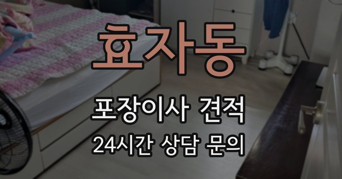 효자동 포장이사 견적
