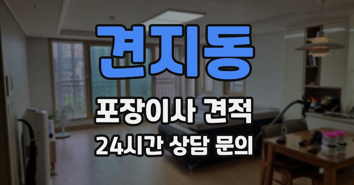 견지동 포장이사 견적