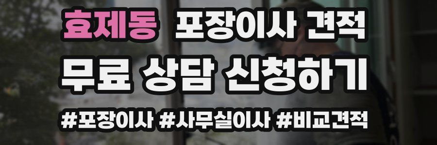 효제동 포장이사 견적