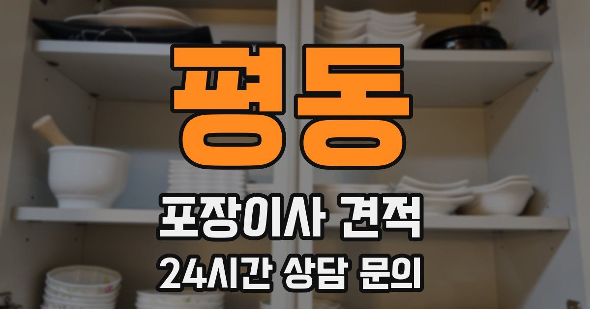 평동 포장이사 견적