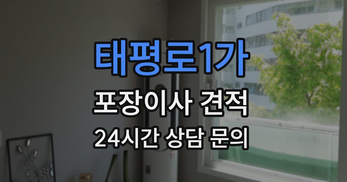 태평로1가 포장이사 견적