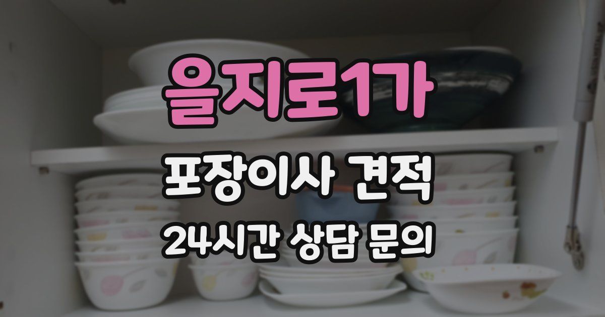 을지로1가 포장이사 견적