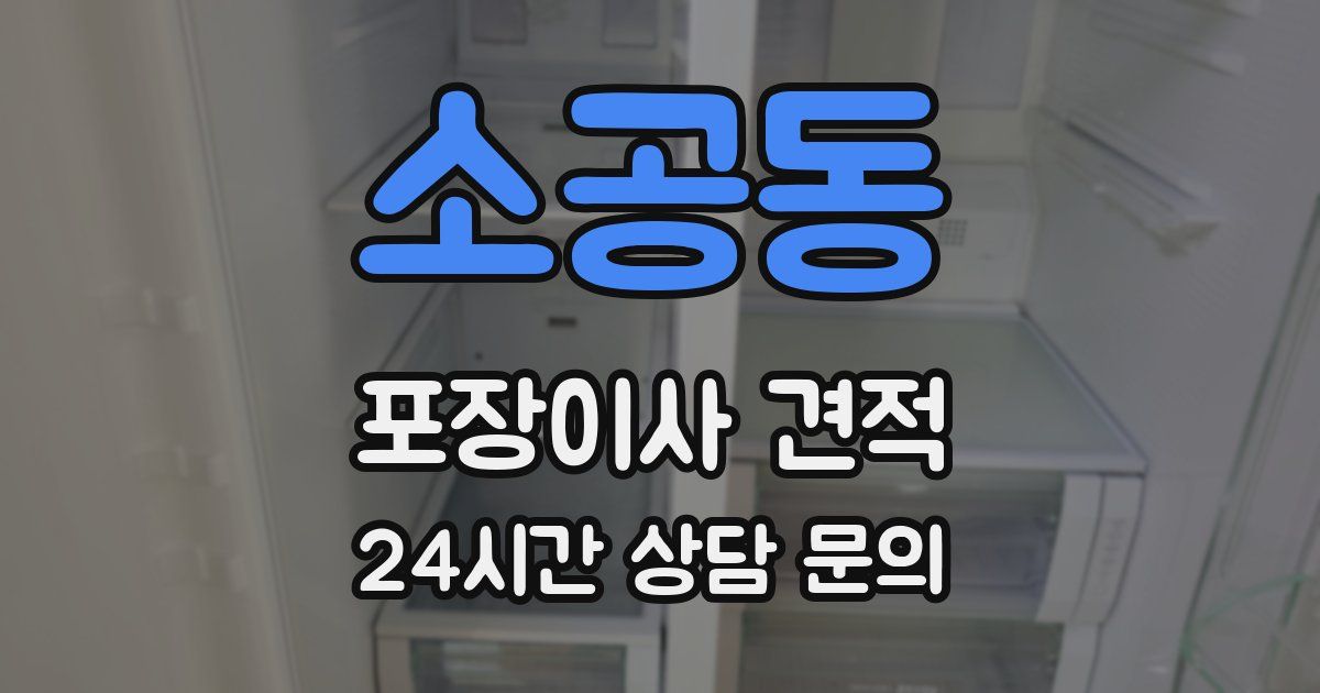 소공동 포장이사 견적