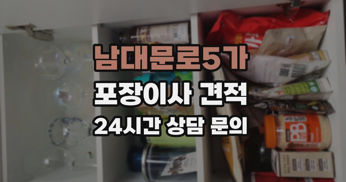 남대문로5가 포장이사 견적