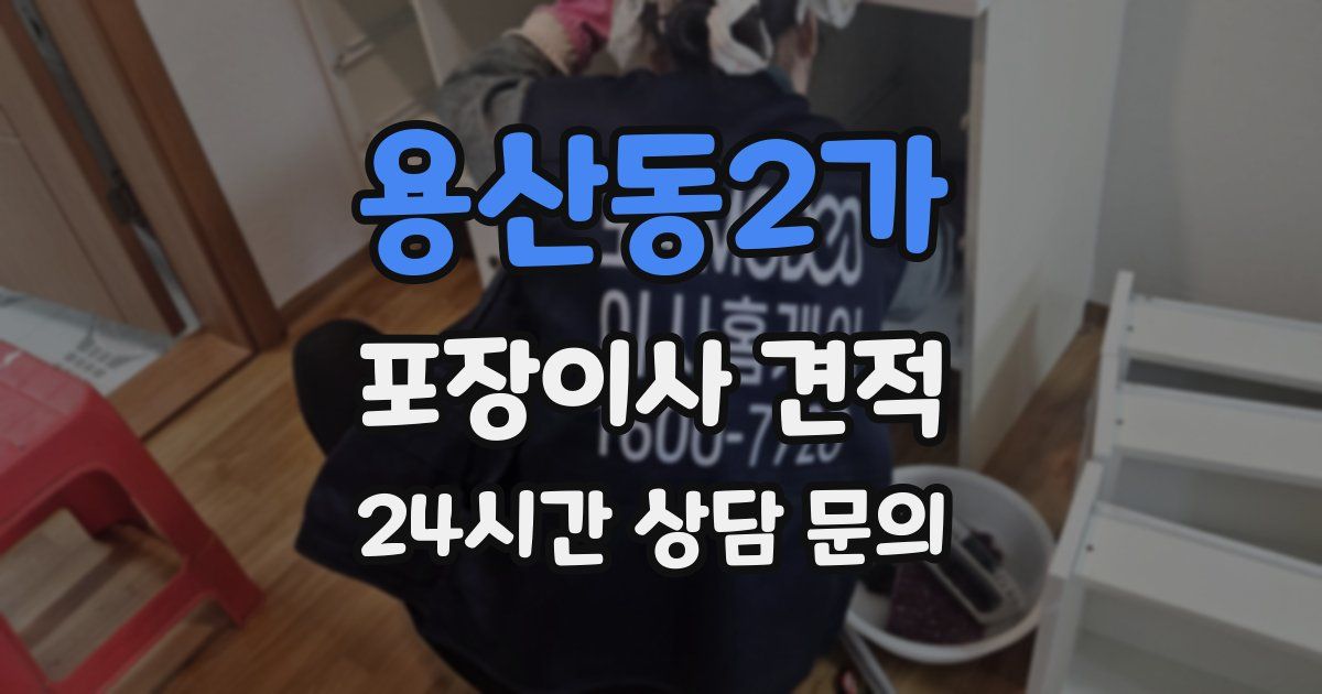 용산동2가 포장이사 견적