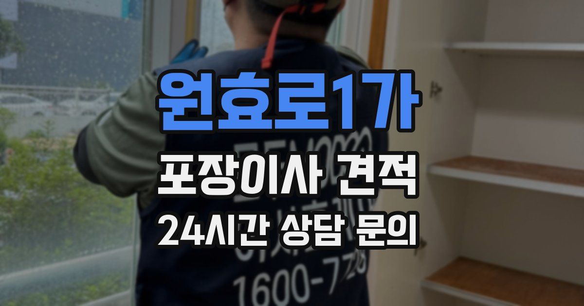 원효로1가 포장이사 견적