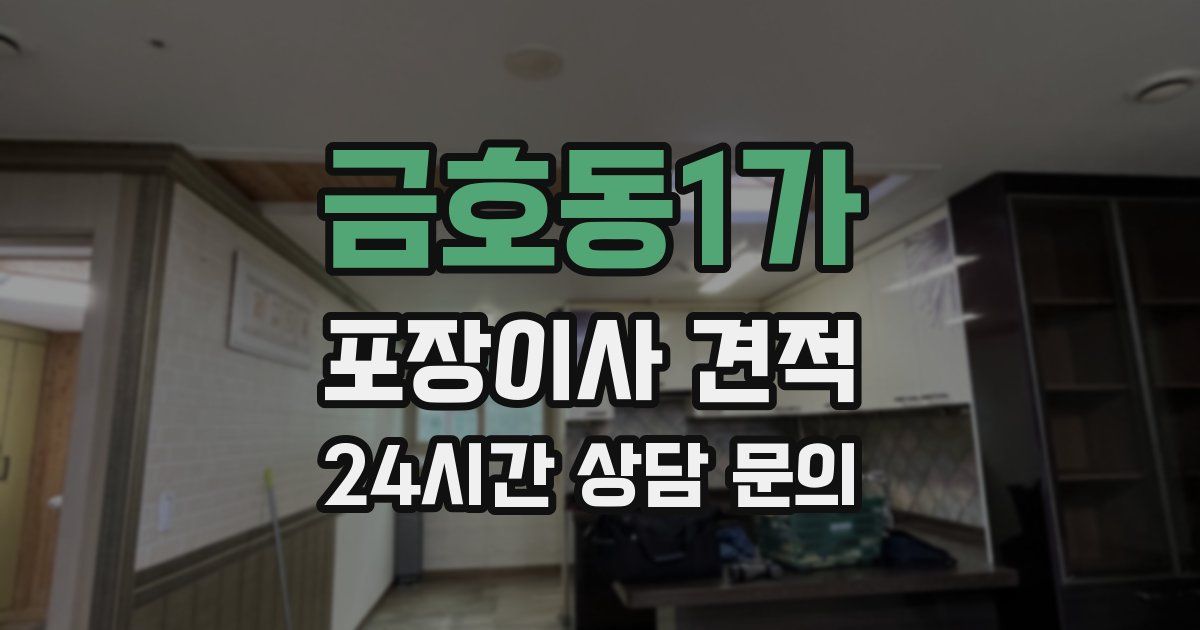 금호동1가 포장이사 견적
