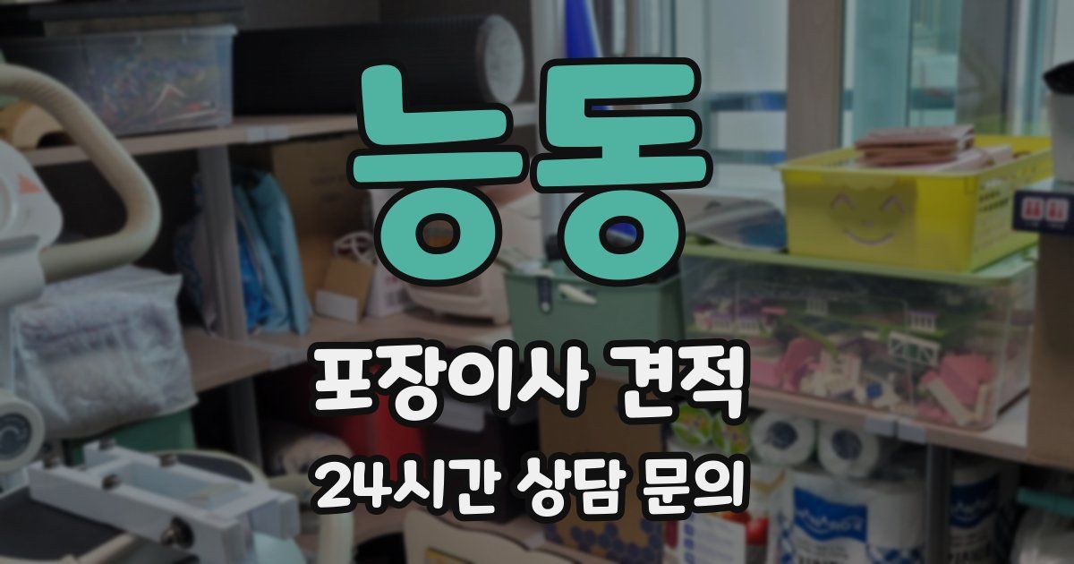 능동 포장이사 견적