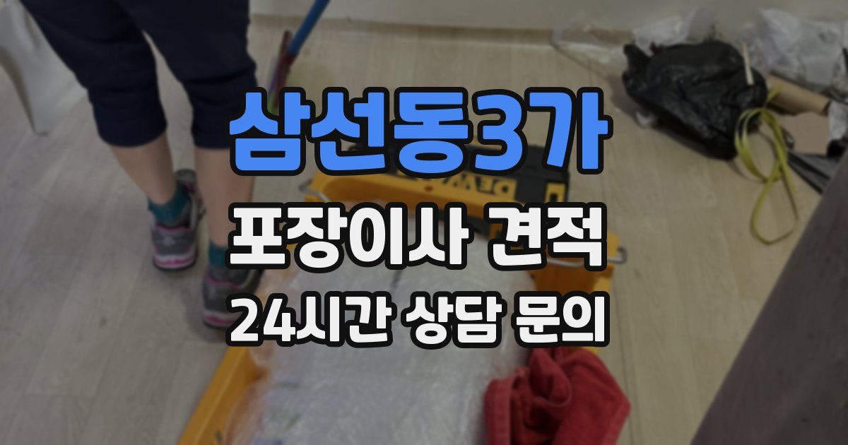 삼선동3가 포장이사 견적