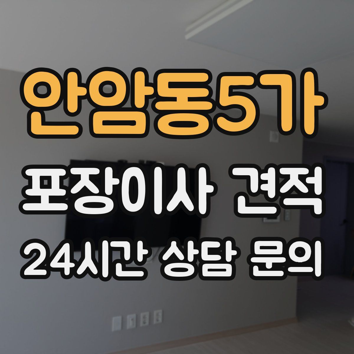 안암동5가 포장이사 견적