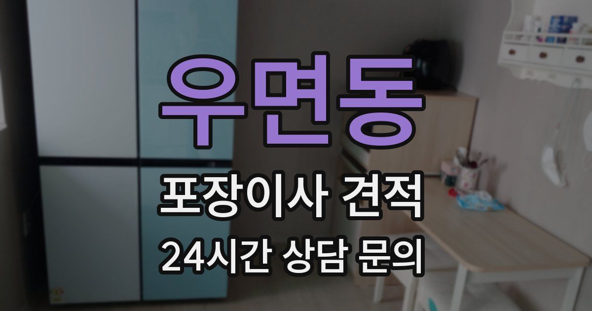 우면동 포장이사 견적
