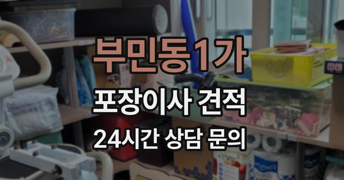부민동1가 포장이사 견적