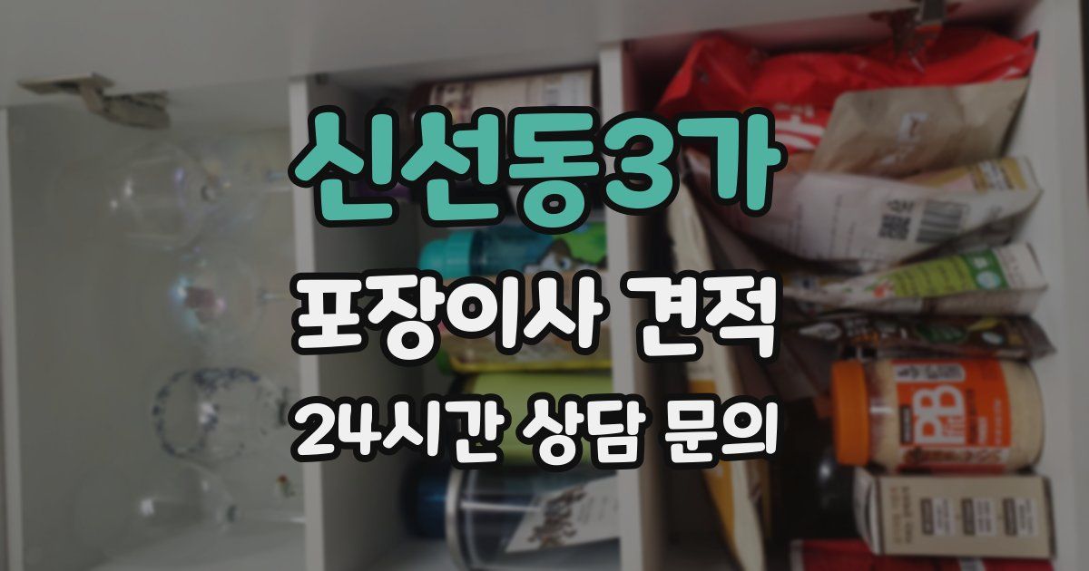 신선동3가 포장이사 견적