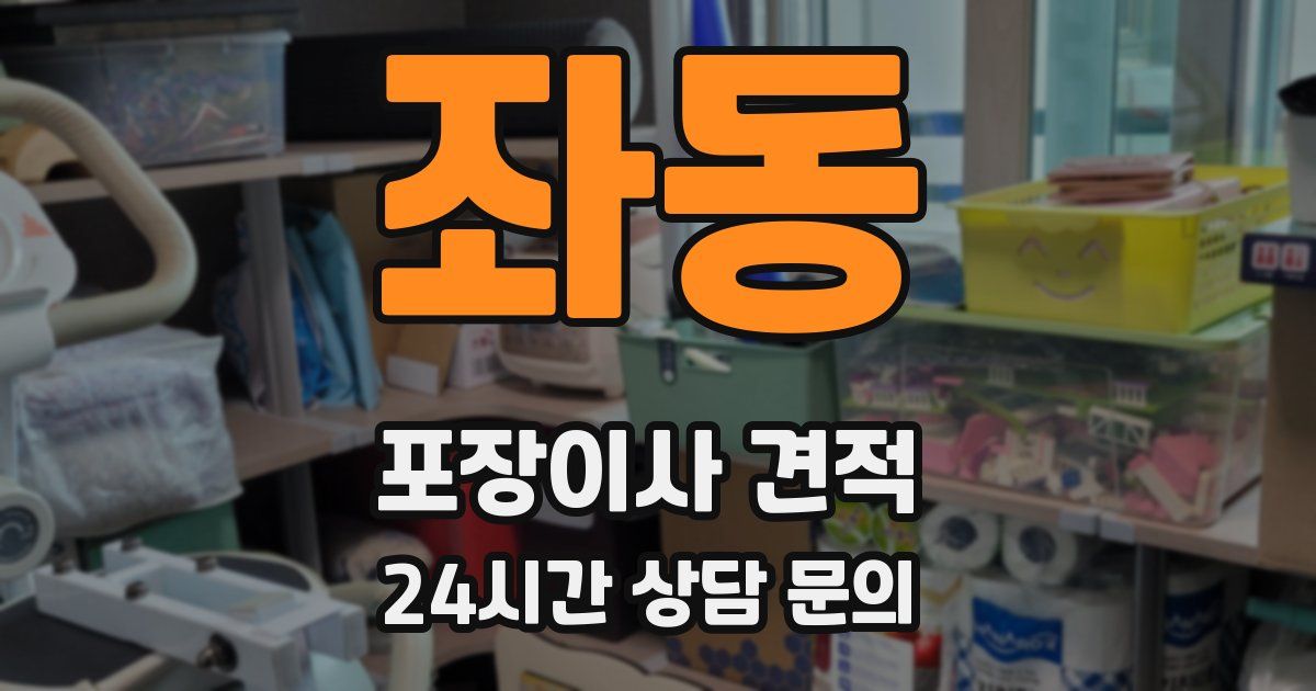 좌동 포장이사 견적