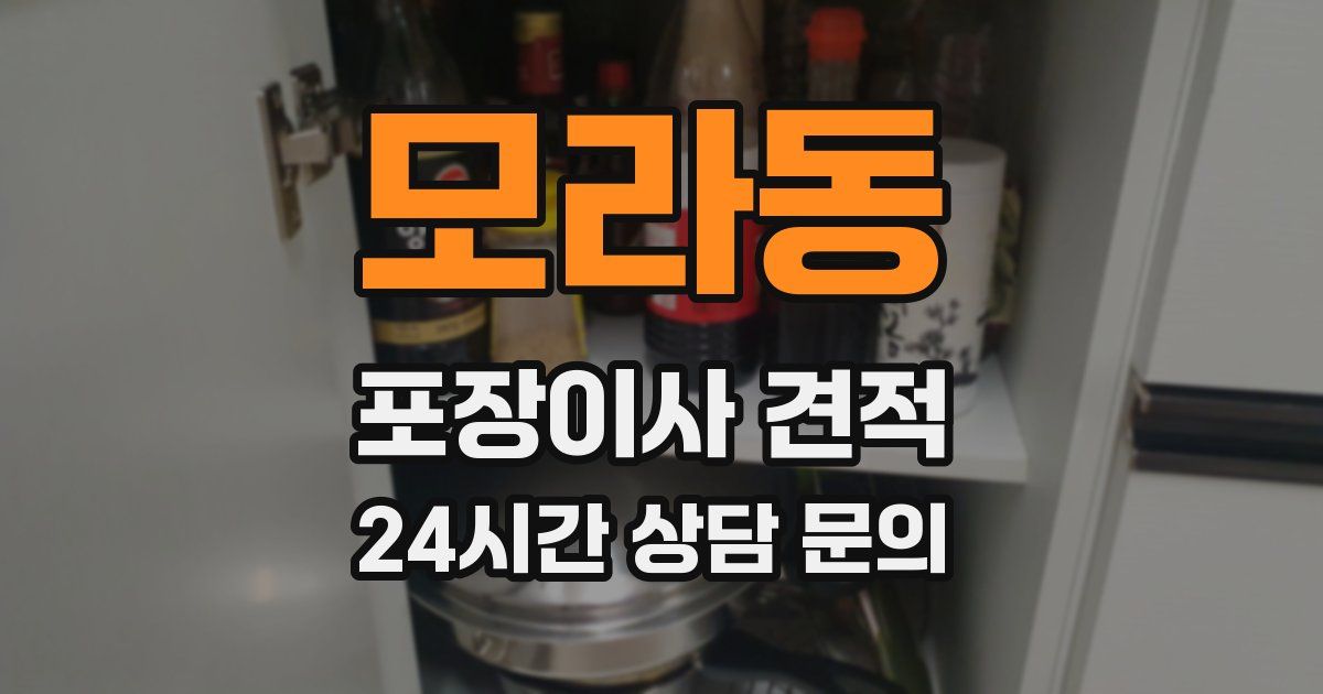 모라동 포장이사 견적
