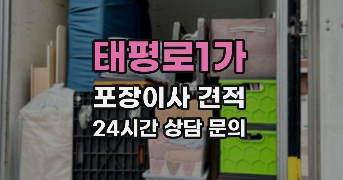 태평로1가 포장이사 견적