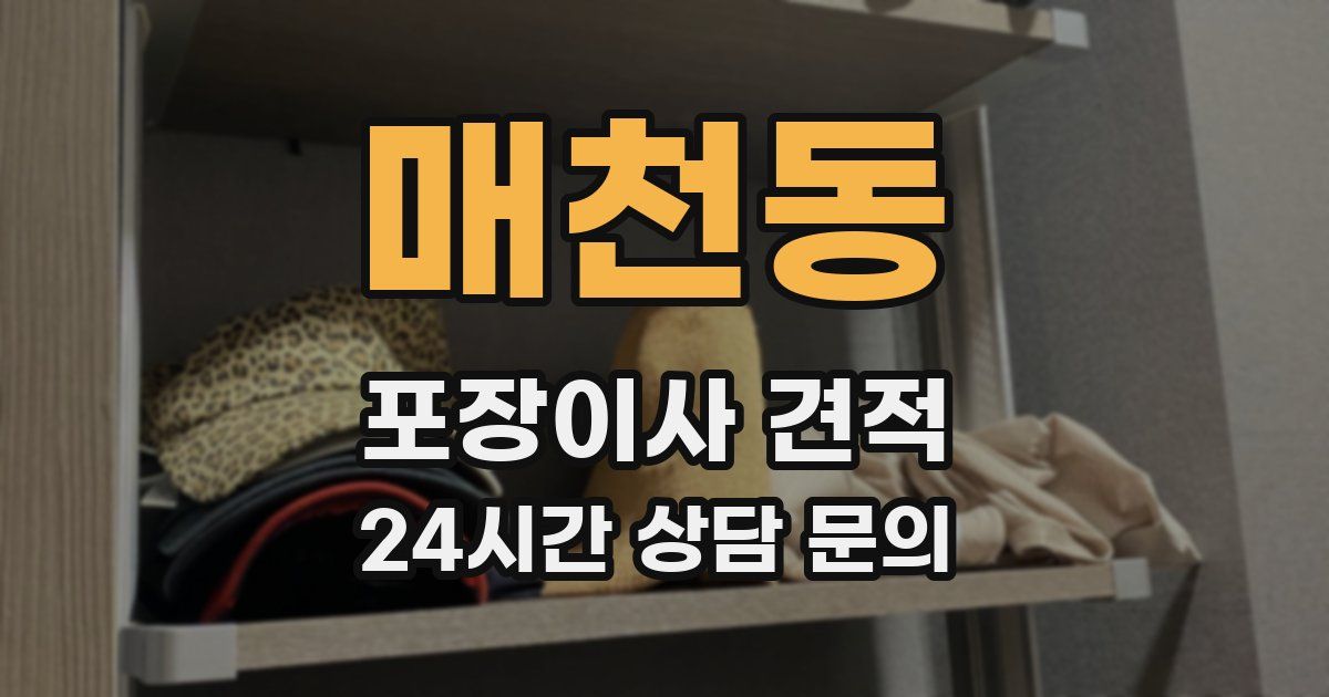 매천동 포장이사 견적