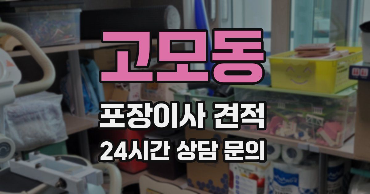 고모동 포장이사 견적