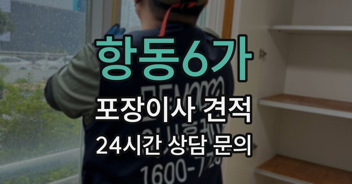 항동6가 포장이사 견적