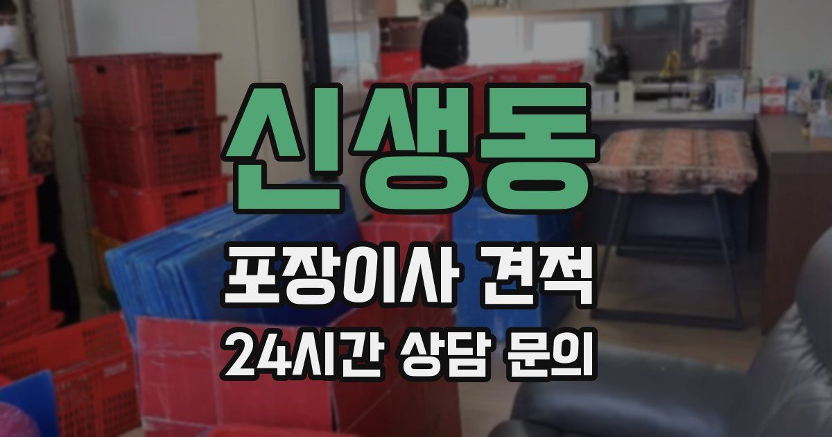 신생동 포장이사 견적