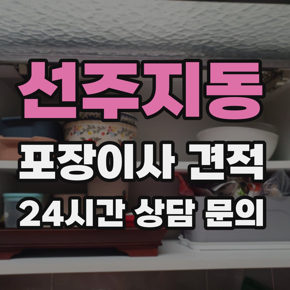 선주지동 포장이사 견적