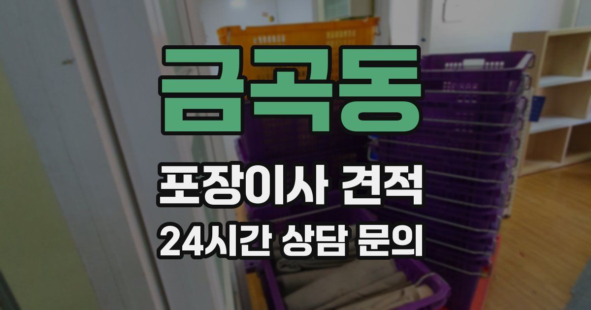 금곡동 포장이사 견적