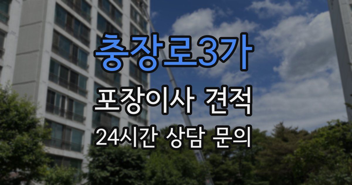 충장로3가 포장이사 견적