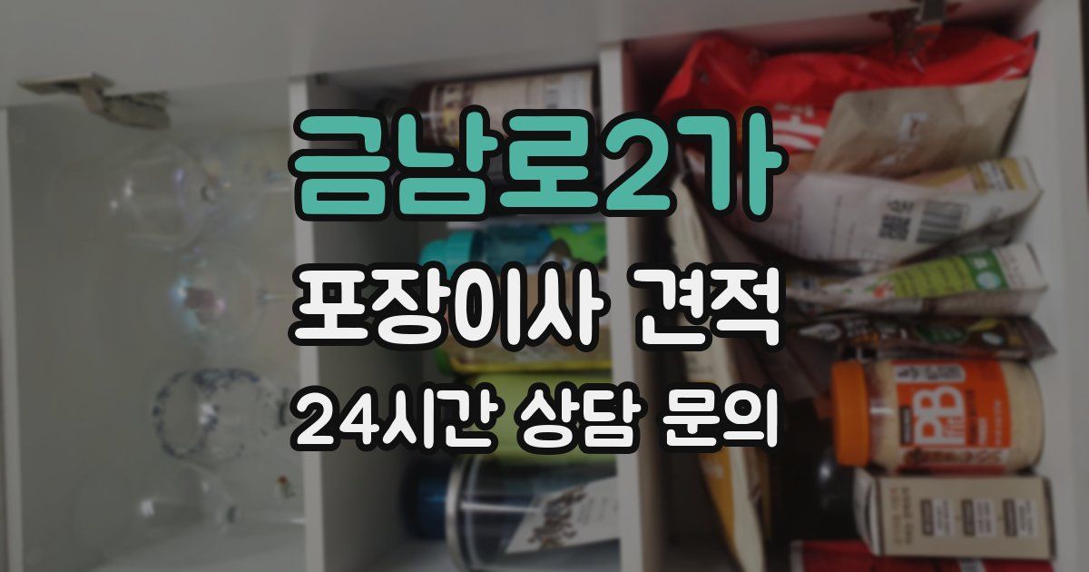 금남로2가 포장이사 견적
