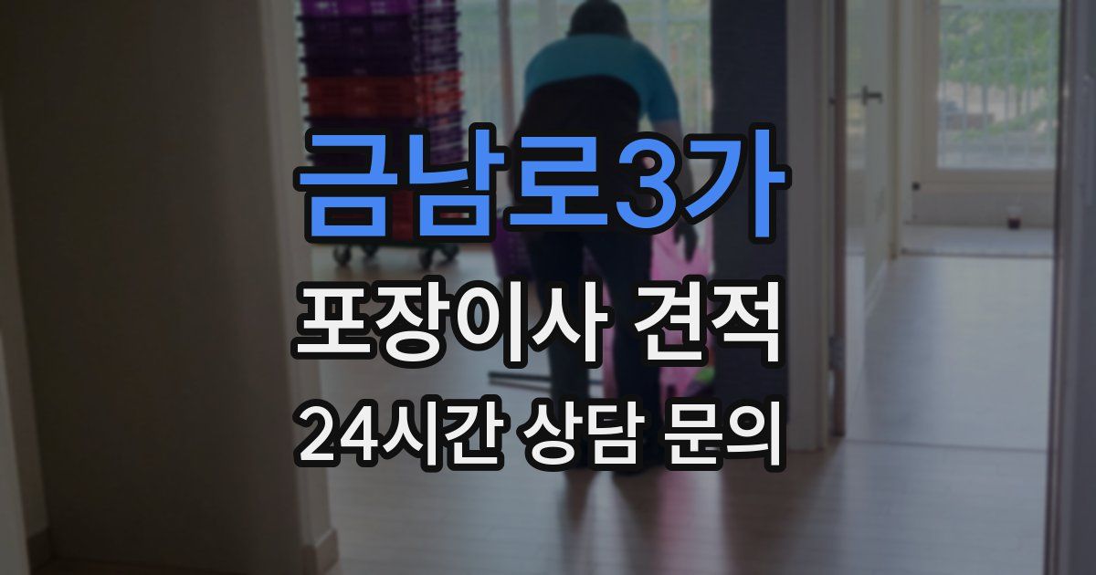 금남로3가 포장이사 견적