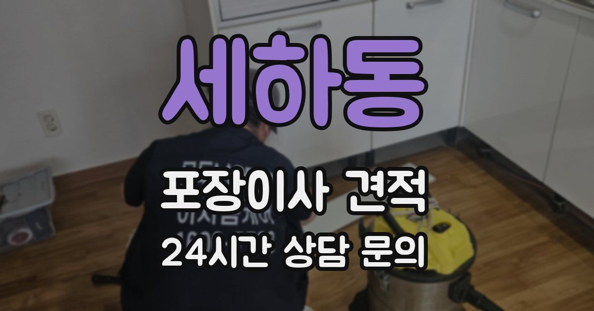 세하동 포장이사 견적