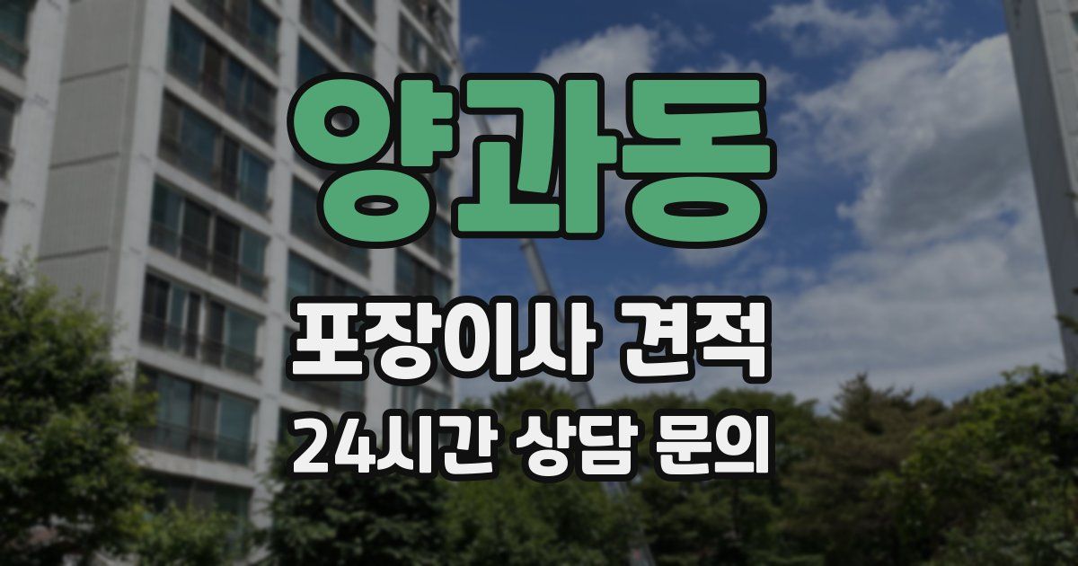 양과동 포장이사 견적