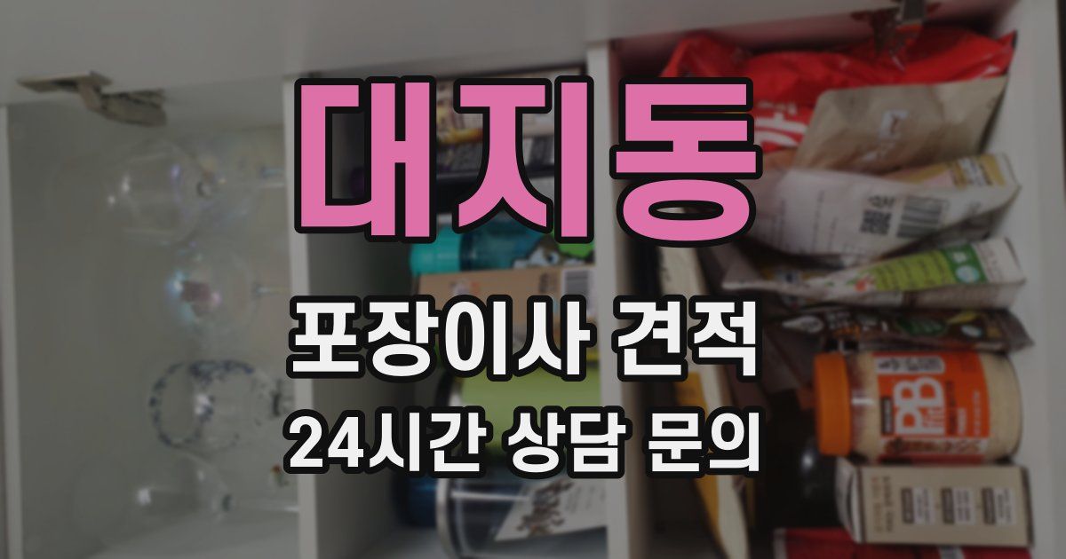 대지동 포장이사 견적