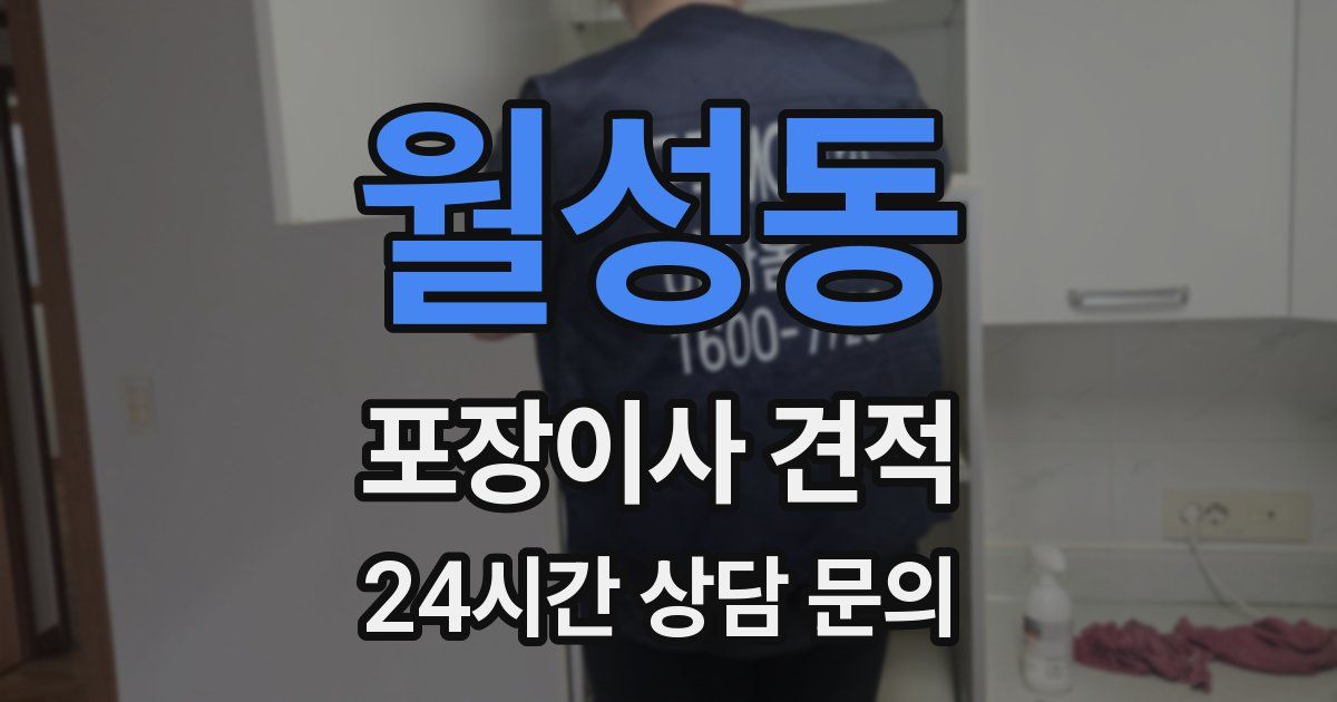 월성동 포장이사 견적