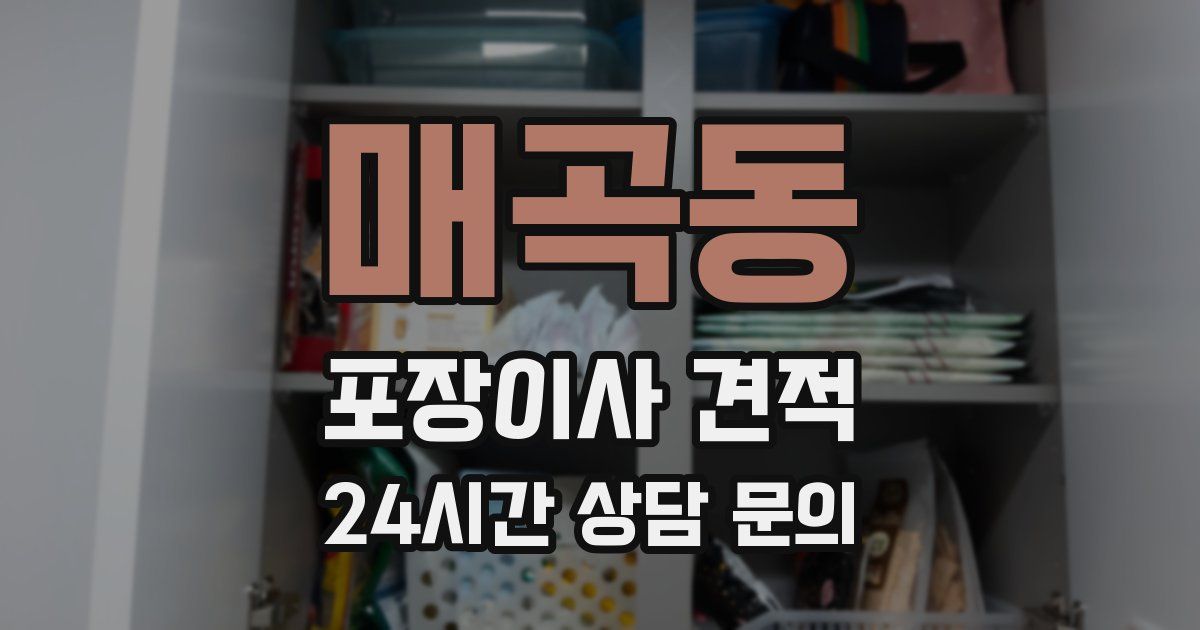 매곡동 포장이사 견적