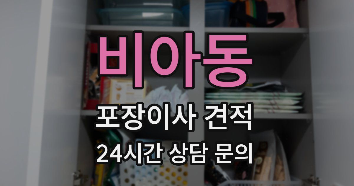 비아동 포장이사 견적