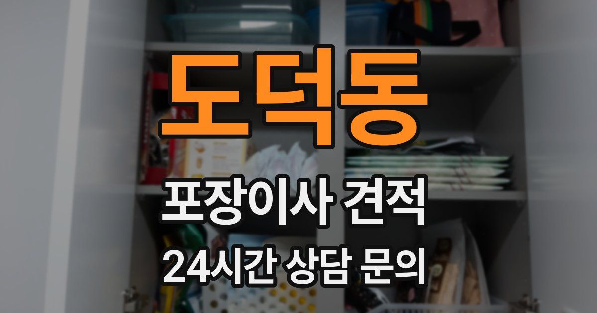 도덕동 포장이사 견적