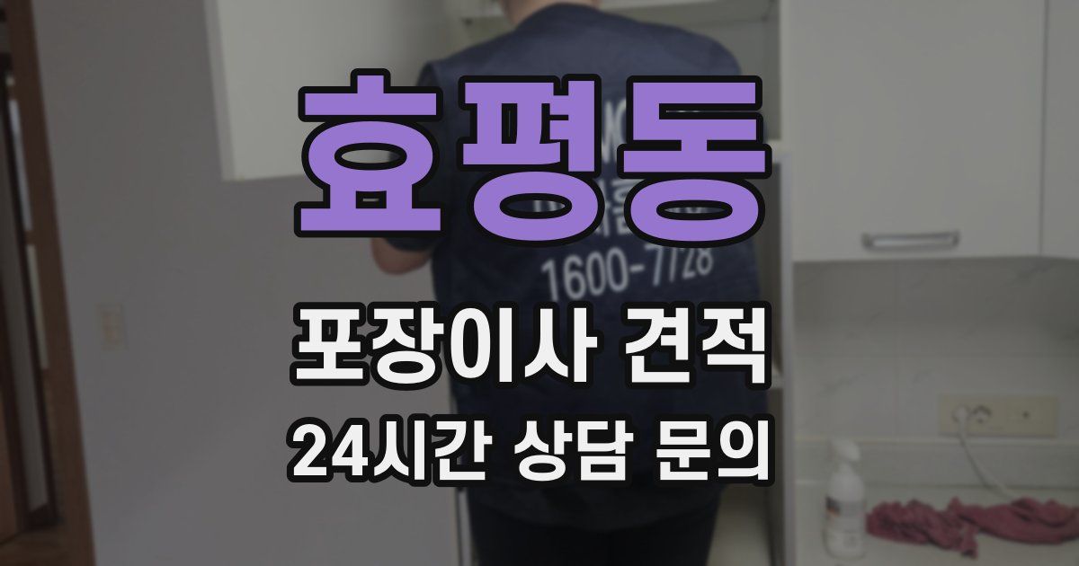 효평동 포장이사 견적