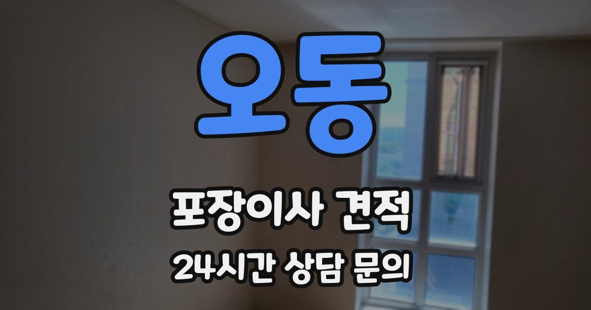 오동 포장이사 견적