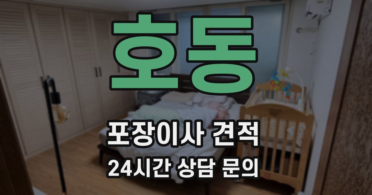 호동 포장이사 견적