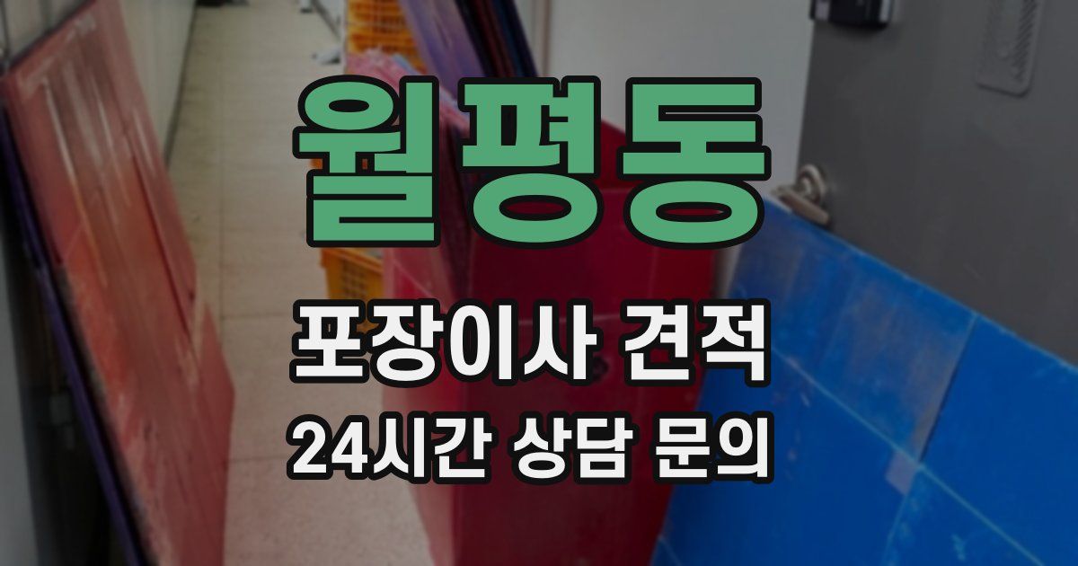월평동 포장이사 견적