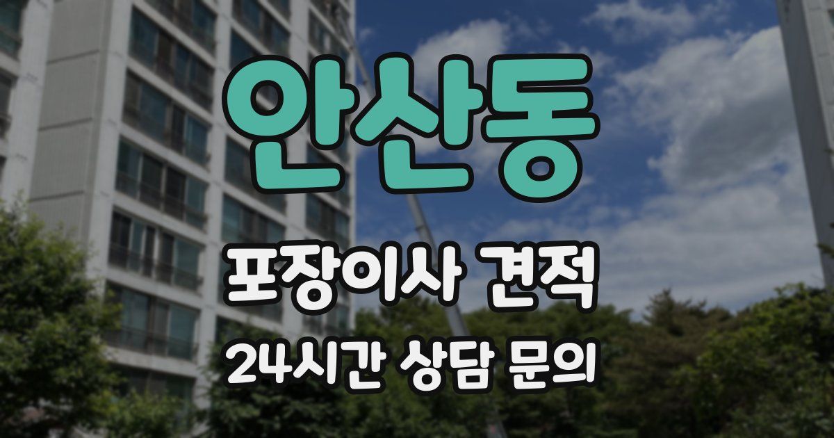 안산동 포장이사 견적