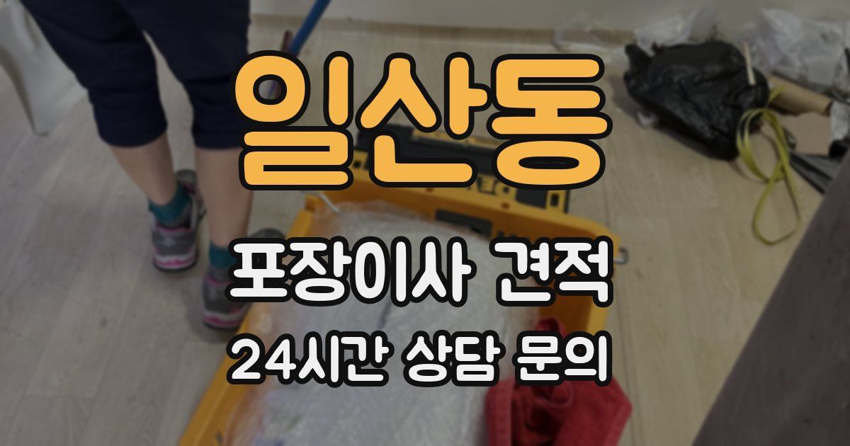 일산동 포장이사 견적